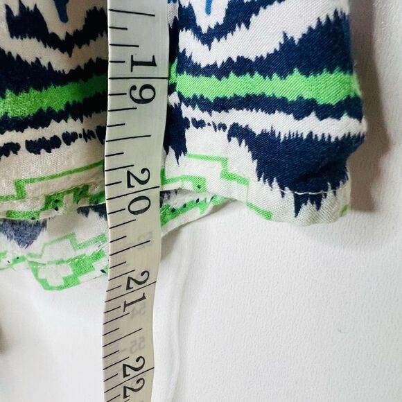 Ark & Co. Bohemian Blue Green Aztec Shorts Romper - Picture 12 of 12